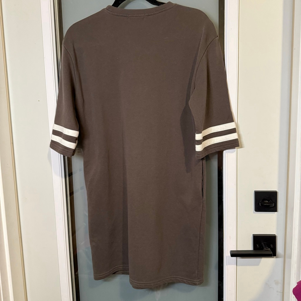 ALL:ROW Presumed Size M Gray with White Stripes T-Shirt Dress - Picture 5 of 7